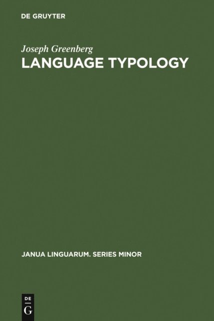Joseph Greenberg - Language Typology, E-bok
