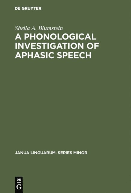 Phonological Investigation of Aphasic Speech