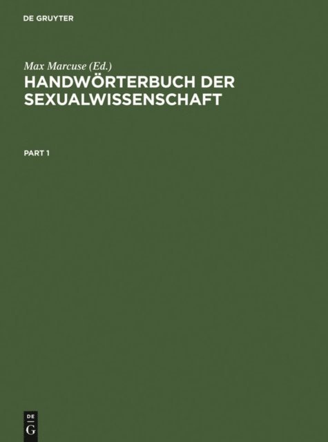 Max Marcuse - Handwörterbuch der Sexualwissenschaft, E-bok