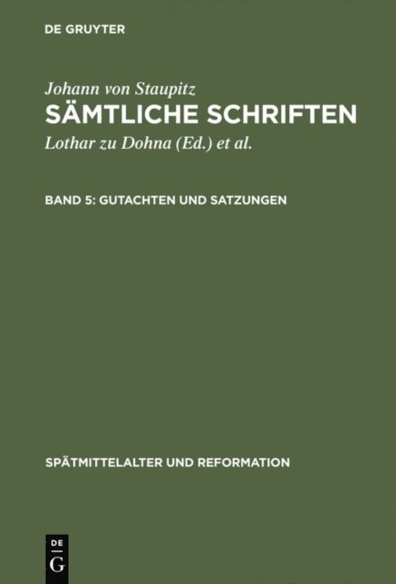 Lothar zu Dohna, Wolfgang Gunter - Gutachten und Satzungen, E-bok
