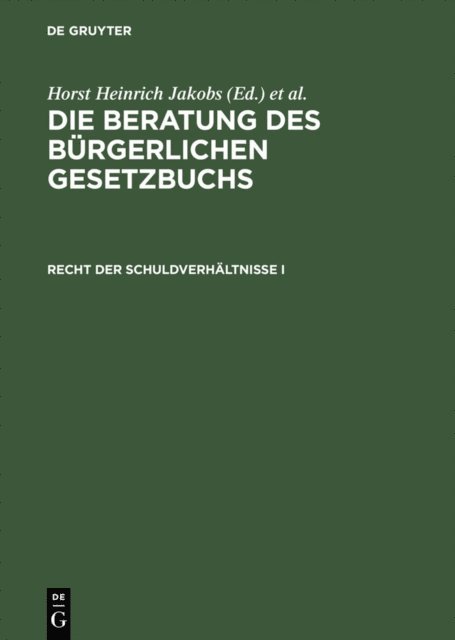 Werner Schubert, Horst Heinrich Jakobs - Recht der Schuldverhältnisse I, E-bok