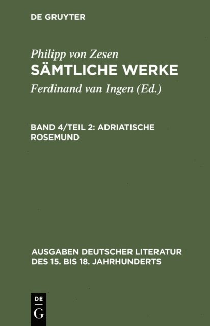 Philipp von Zesen, Volker Meid - Adriatische Rosemund, E-bok