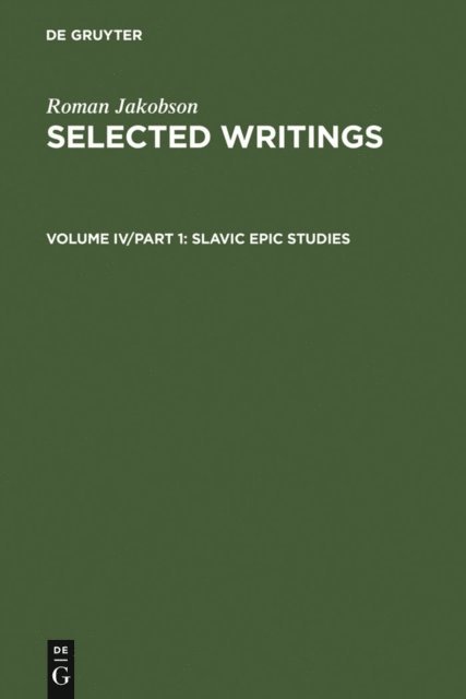 Roman Jakobson - Slavic Epic Studies, E-bok