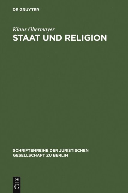 Klaus Obermayer - Staat und Religion, E-bok
