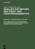 Beratungen des Entwurfs eines Allgemeinen Deutschen Strafgesetzbuchs von 1924/25 im Reichsrat (1926/27)