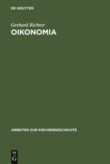 Gerhard Richter - Oikonomia, E-bok
