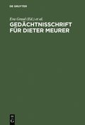 Gedÿchtnisschrift für Dieter Meurer