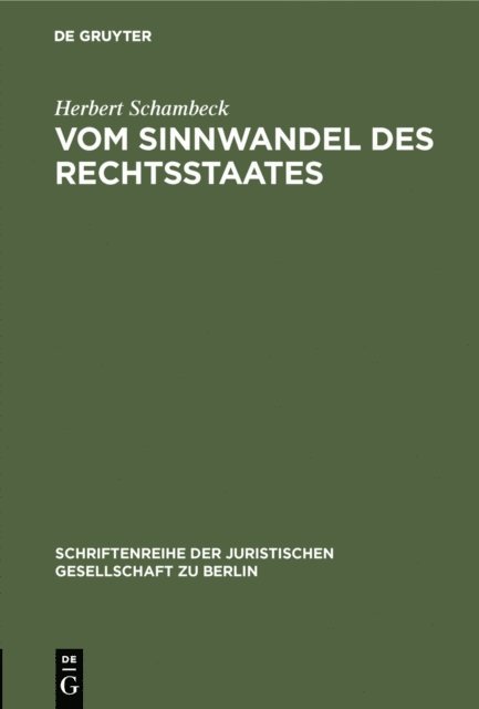 Herbert Schambeck - Vom Sinnwandel des Rechtsstaates, E-bok