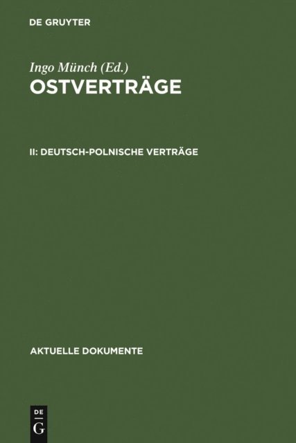 Ingo Munch - Deutsch-polnische Verträge, E-bok
