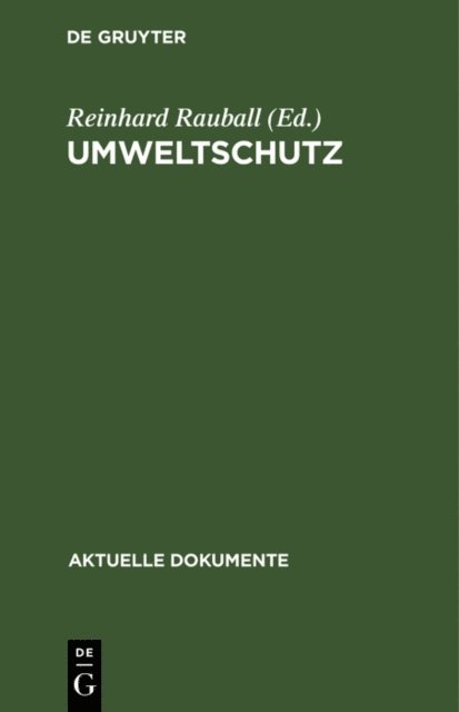 Reinhard Rauball - Umweltschutz, E-bok