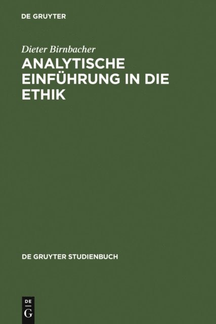 Dieter Birnbacher - Analytische Einführung in die Ethik, E-bok