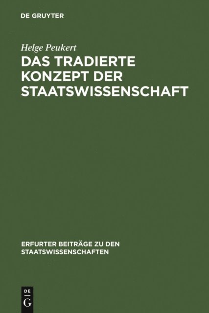 Helge Peukert - Das tradierte Konzept der Staatswissenschaft, E-bok