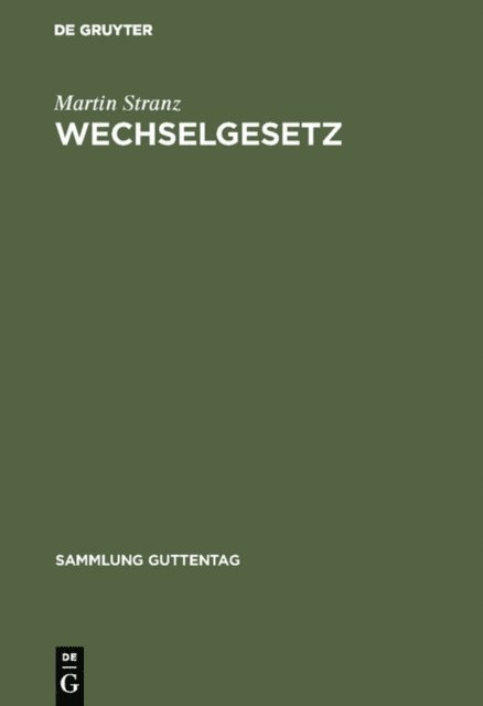 Martin Stranz - Wechselgesetz, E-bok