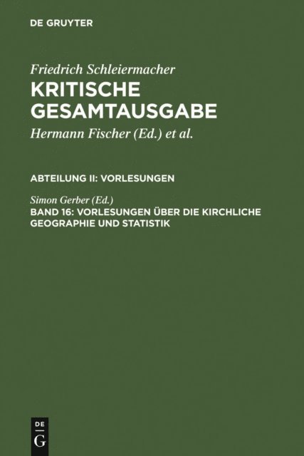 Simon Gerber - Vorlesungen über die kirchliche Geographie und Statistik, E-bok