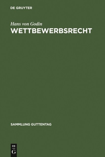 Hans von Godin - Wettbewerbsrecht, E-bok