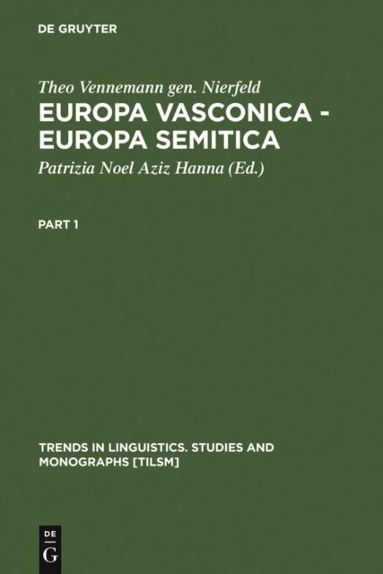 Theo Vennemann gen. Nierfeld, Patrizia Noel Aziz Hanna - Europa Vasconica - Europa Semitica, E-bok