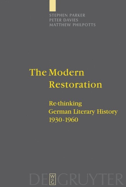 Matthew Philpotts, Peter Davies, Stephen Parker - Modern Restoration, E-bok
