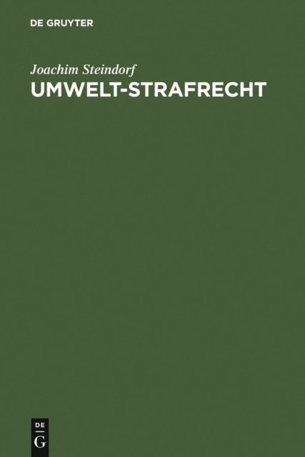 Joachim Steindorf - Umwelt-Strafrecht, E-bok