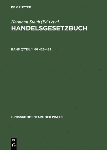 Johann Georg Helm - §§ 425-452, E-bok