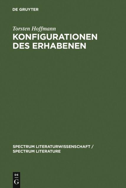 Torsten Hoffmann - Konfigurationen des Erhabenen, E-bok