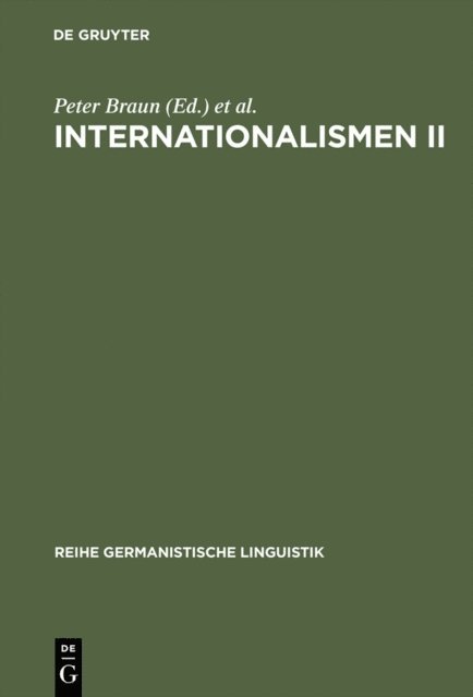 Johannes Volmert, Burkhard Schaeder, Peter Braun - Internationalismen II, E-bok
