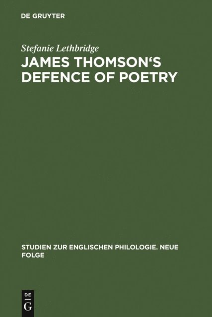 Stefanie Lethbridge - James Thomson's Defence of Poetry, E-bok