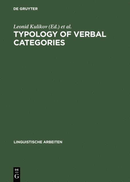 Heinz Vater, Leonid Kulikov - Typology of Verbal Categories, E-bok