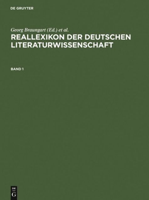 Klaus Weimar, Friedrich Vollhardt, Jan-Dirk Muller, Klaus Grubmuller, Harald Fricke, Georg Braungart - Reallexikon der deutschen Literaturwissenschaft, E-bok
