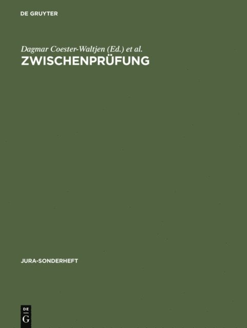 Klaus Schreiber, Friedrich Schoch, Jens Petersen, Harro Otto, Klaus Geppert, Dirk Ehlers, Dagmar Coester-Waltjen - Zwischenprüfung, E-bok