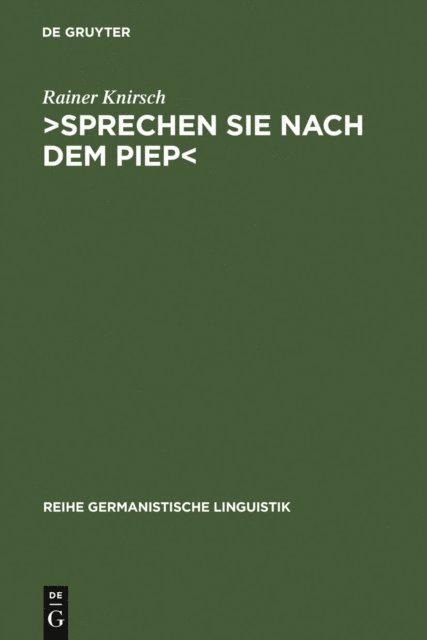 Rainer Knirsch - >Sprechen Sie nach dem Piep<, E-bok