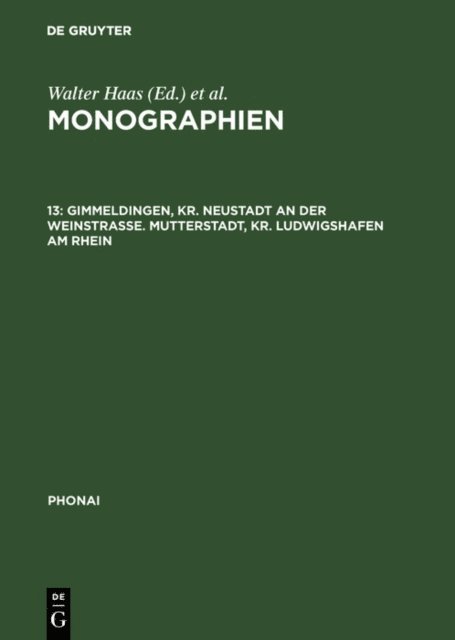 Dieter Karch - Gimmeldingen, Kr. Neustadt an der Weinstraße. Mutterstadt, Kr. Ludwigshafen am Rhein, E-bok