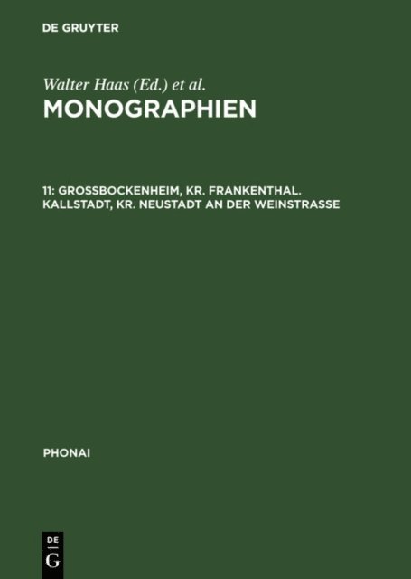 Dieter Karch - Großbockenheim, Kr. Frankenthal. Kallstadt, Kr. Neustadt an der Weinstraße, E-bok