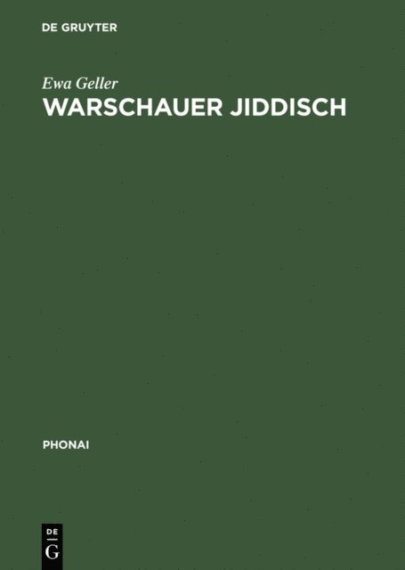 Ewa Geller - Warschauer Jiddisch, E-bok