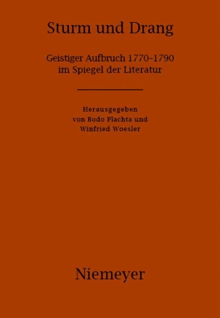 Winfried Woesler, Bodo Plachta - Sturm und Drang, E-bok