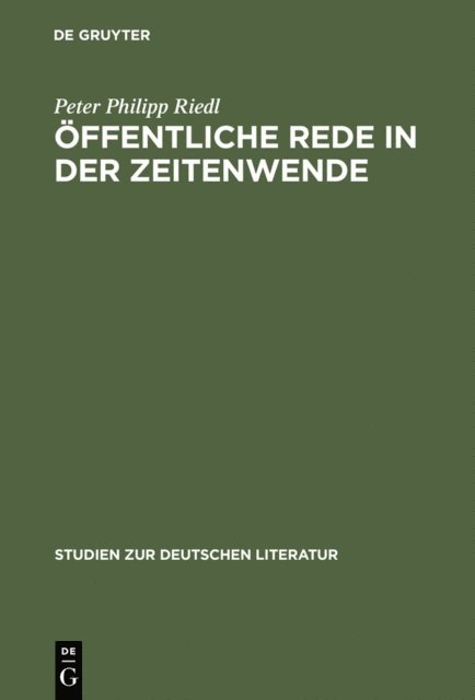 Peter Philipp Riedl - Öffentliche Rede in der Zeitenwende, E-bok