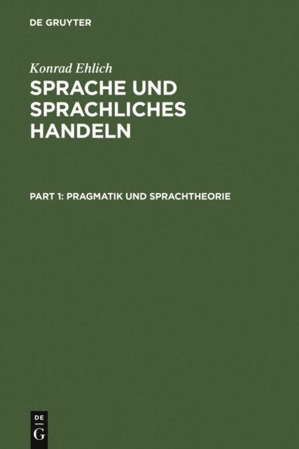 Konrad Ehlich - Sprache und sprachliches Handeln, E-bok