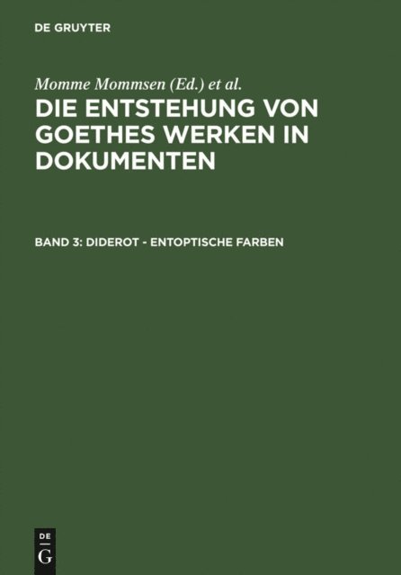 Katharina Mommsen - Diderot - Entoptische Farben, E-bok