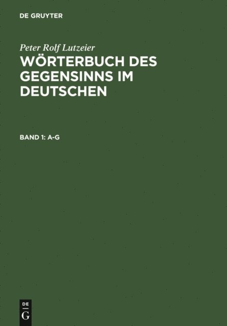 Peter Rolf Lutzeier - A-G, E-bok