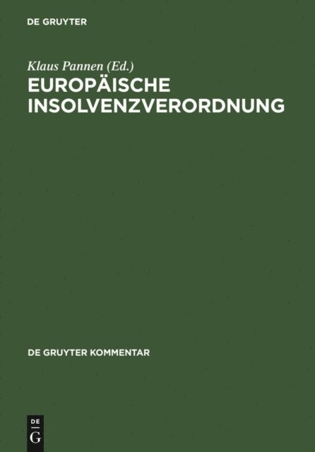 Klaus Pannen - Europäische Insolvenzverordnung, E-bok