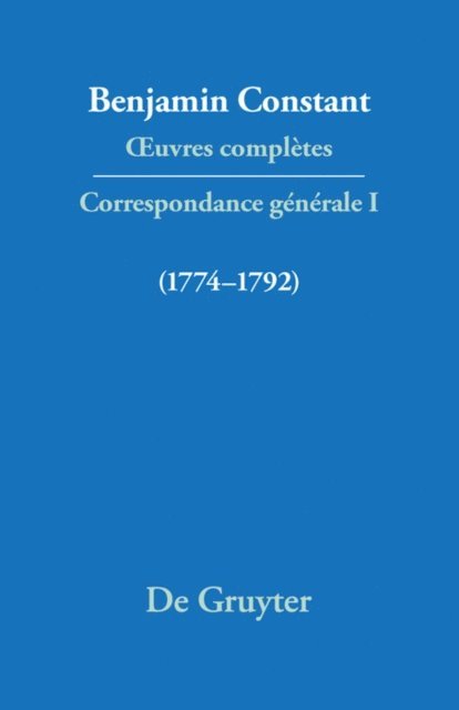 Correspondance 1774–1792, E-bok