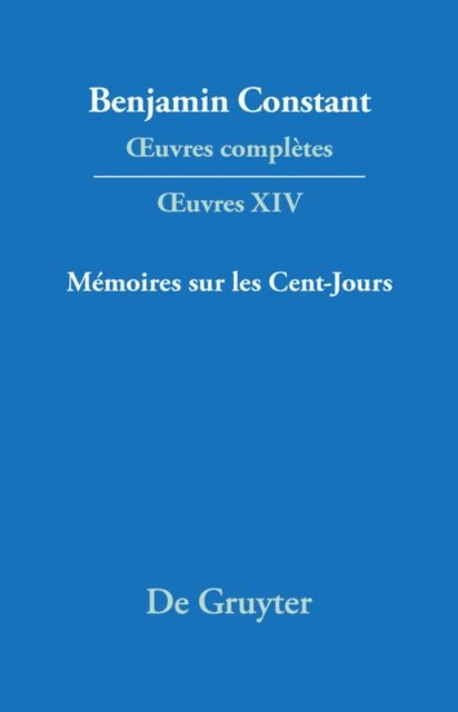 Kurt Kloocke - Mémoires sur les Cent-Jours, E-bok