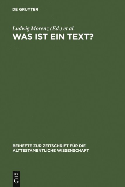 Stefan Schorch, Ludwig Morenz - Was ist ein Text?, E-bok