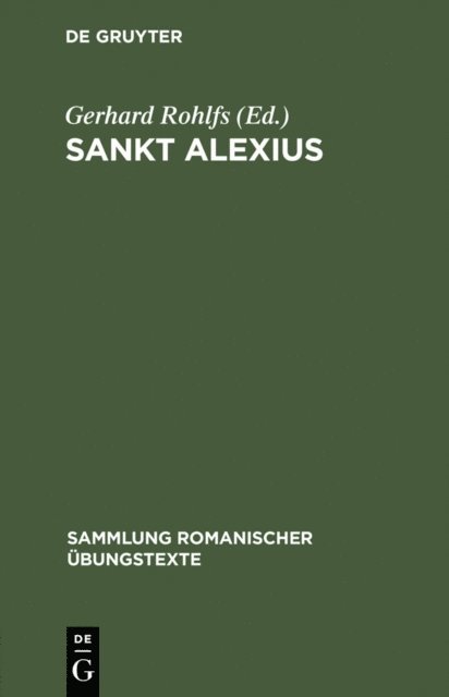 Gerhard Rohlfs - Sankt Alexius, E-bok