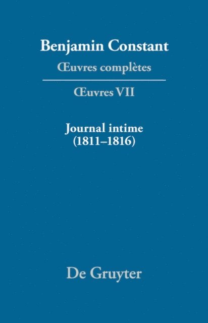 Kurt Kloocke, Paul Delbouille - Journal intime (1811–1816). Carnet. Livres de dépenses, E-bok