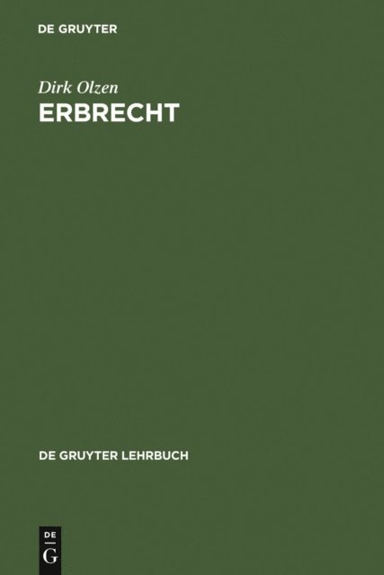 Dirk Olzen - Erbrecht, E-bok