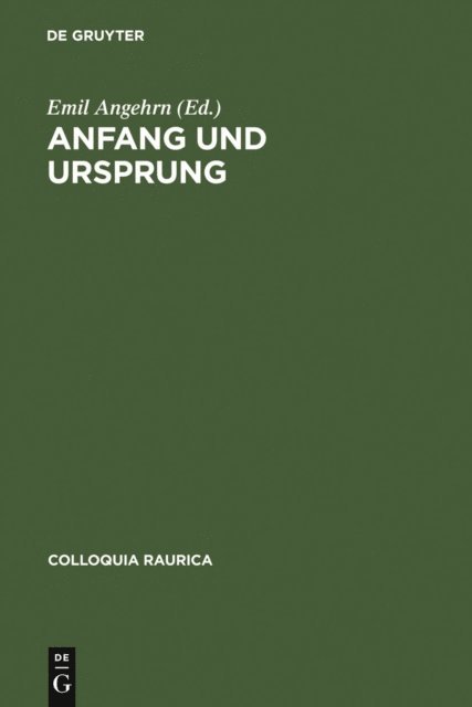 Emil Angehrn - Anfang und Ursprung, E-bok