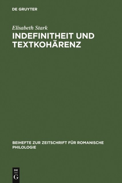 Elisabeth Stark - Indefinitheit und Textkohärenz, E-bok