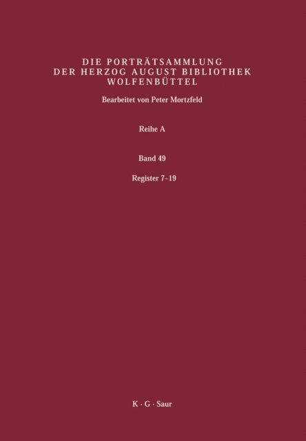 Herzog August Bibliothek, Peter Mortzfeld - Register 7-14, E-bok