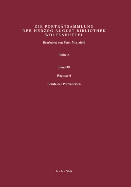 Herzog August Bibliothek, Peter Mortzfeld - Register 6, E-bok