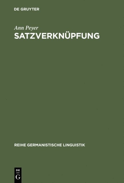Ann Peyer - Satzverknüpfung, E-bok